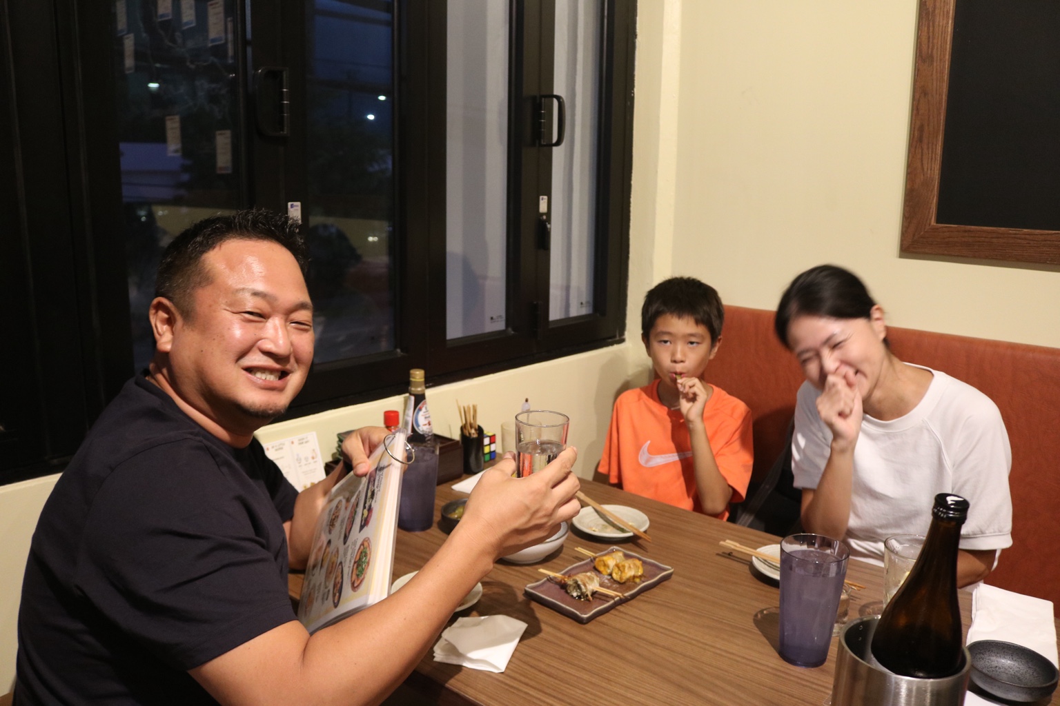 Sharing a meal together at LaLa.