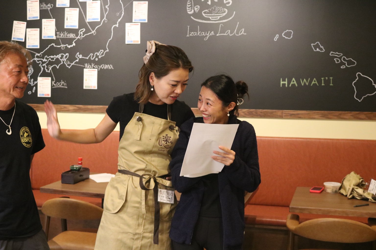 A moment at orientation.